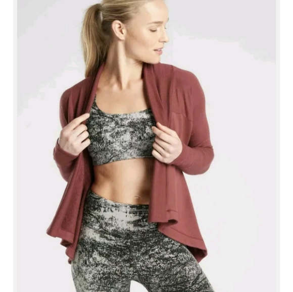 Athleta Nirvana Wear Two Ways Cardigan Wrap - Maple Red - XS - Picture 11 of 11
